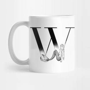 Mermaid Monogram W Mug